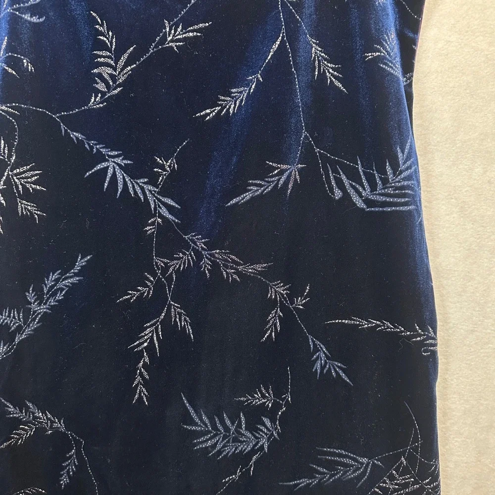 Blue Velvet Silver Glitter Whimsigoth Botanical Shawl Wrap Purple Satin Lining